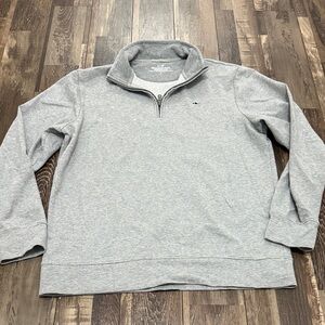 Vineyard Vines Light Gray Half-Zip Sweater